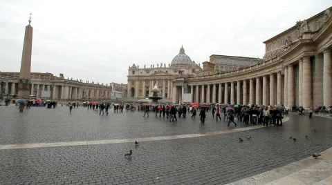 Vatican peter square Stock Footage 714295