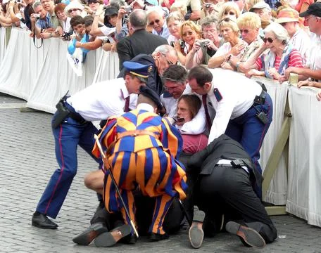 Vatican Pope Deranged Man - Jun 2007 Stock Photos