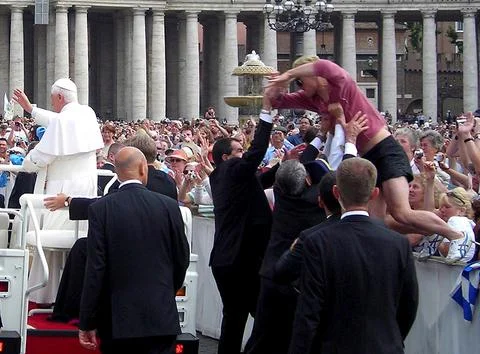 Vatican Pope Deranged Man - Jun 2007 Stock Photos