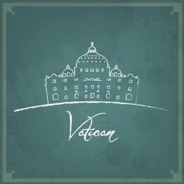 Vatican retro background Stock Illustration