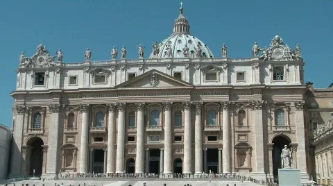 Vatican, Saint Peter Basilica Stock Footage 526568
