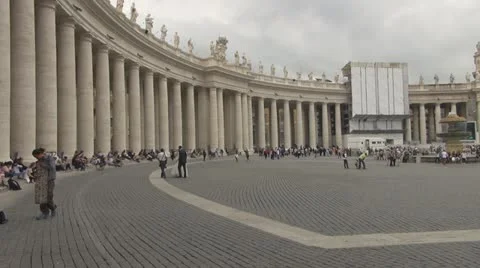 Vatican, Saint Peter Square Rome, Italy.Grooms in the Vatican courtyard Video stock 12335114