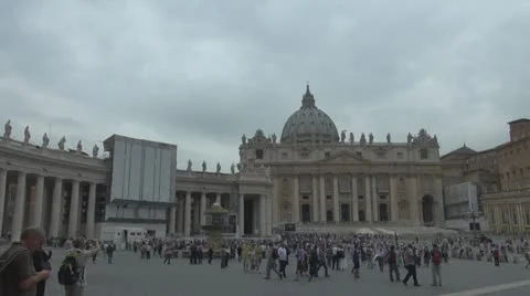Vatican, Saint Peter Square Rome, Italy Video stock 12352591