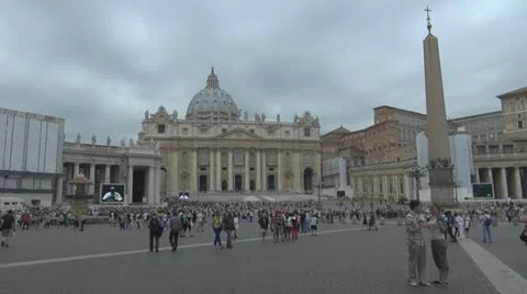 Vatican, Saint Peter Square Rome, Italy Video stock 12352842