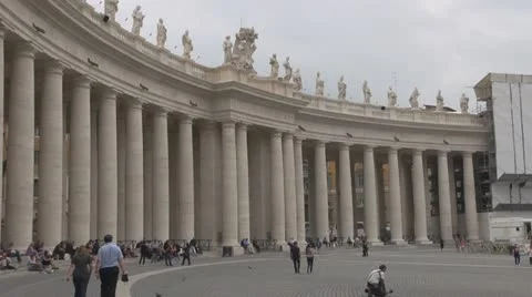 Vatican, Saint Peter Square Rome, Italy Video stock 12357591