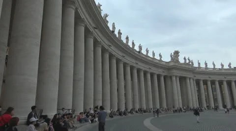 Vatican, Saint Peter Square Rome, Italy.Timelapse Stock-Footage 12389092
