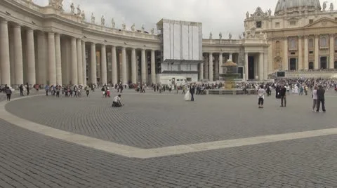 Vatican, Saint Peter Square Rome, Italy.Grooms in the Vatican courtyard Video stock 12389299