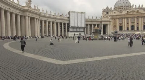 Vatican, Saint Peter Square Rome, Italy.Grooms in the Vatican courtyard Video stock 12389664