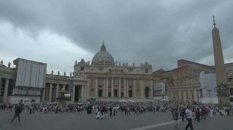 Vatican, Saint Peter Square Rome, Italy Stock-Footage 12431028