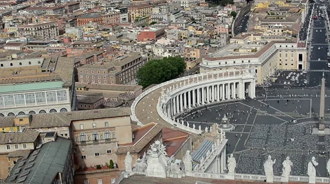Vatican square panning from left Stock Footage 66206894
