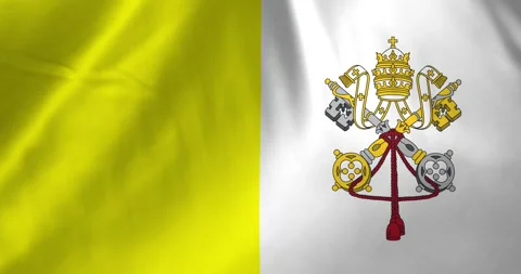 Vatican state flag waving with the wind background loop video animation Vídeos de archivo 327173907