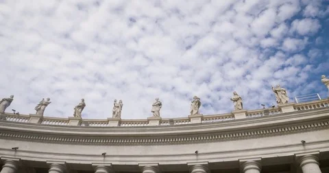 Vatican Statues Rome in Sky Stock Footage 82965316