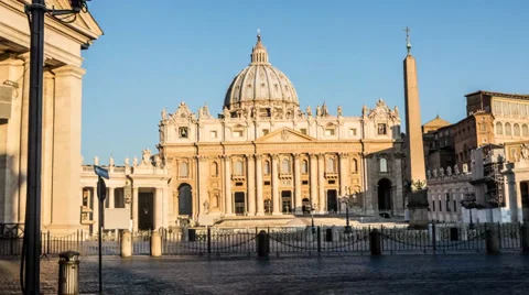 Vatican. Time Lapse in motion around the building. Stock Footage 32865332