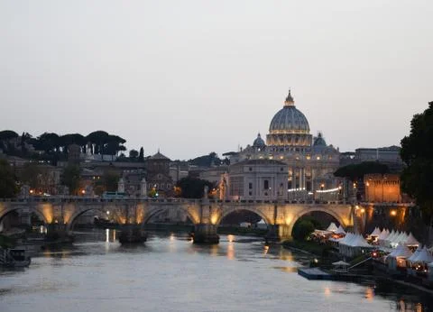 The Vatican in Twilight Stock Photos