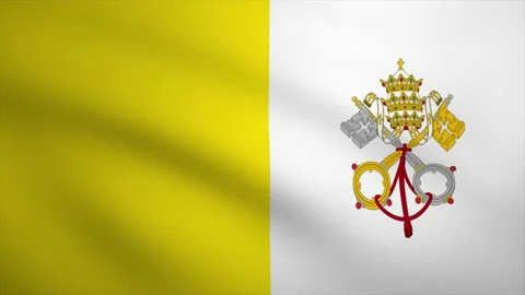 Vatican Waving Flag Background Animation. Looping seamless 3D animation. Mo.. Stock Footage 231319116
