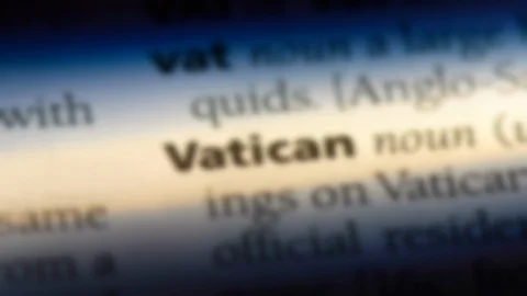 Vatican word in a dictionary. Stock Footage 99563498