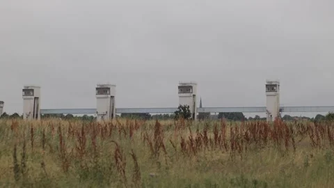 Vattenfall hydroelectric power generating  station. Netherlands Stock Footage 245407601