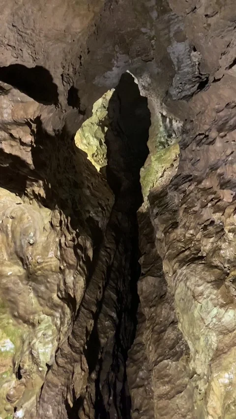 Vault of the Bramabiau chasm in the Cévennes Stock Footage 345361263