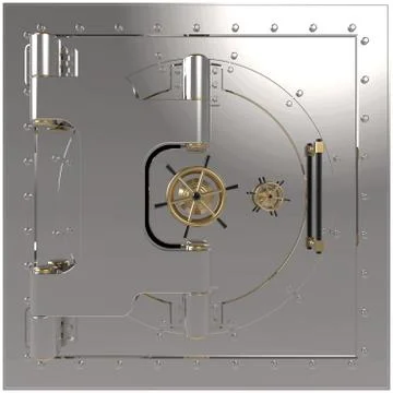 Vault door. 3D Ilustración de archivo