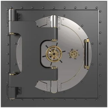 Vault door. 3D Stock Illustration