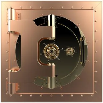 Vault door. 3D Stock Illustration