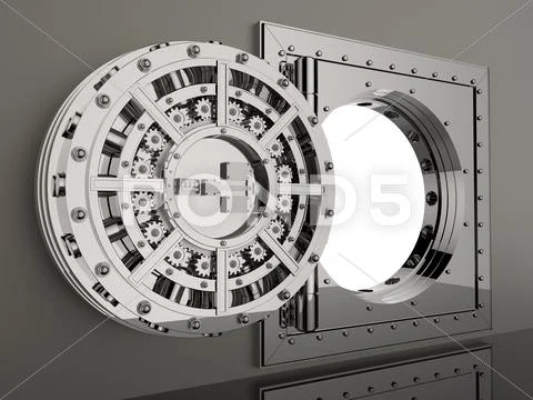 Vault door. 3D Stock Illustration