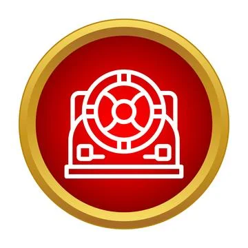 Vault door security lock mechanism icon Stock Illustration