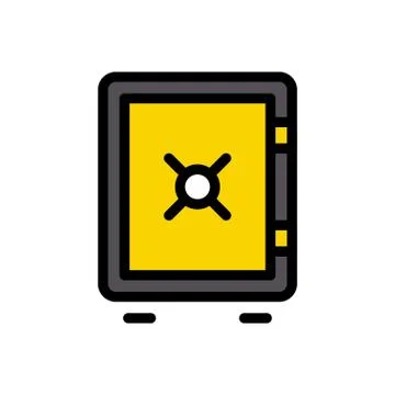 Vault flat color icon Ilustración de archivo