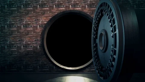 Vault opening transition with alphachannel Stock Footage 74727290