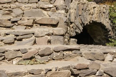 A vault of rough stones. Stock Photos