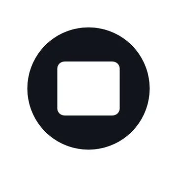 Vault Safe Icon Black Circle Button Business Finance Symbol Vector Stock Illustration