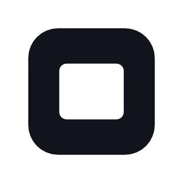 Vault Safe Icon Black Rounded Square Button Business Finance Symbol Vector Stock Illustration