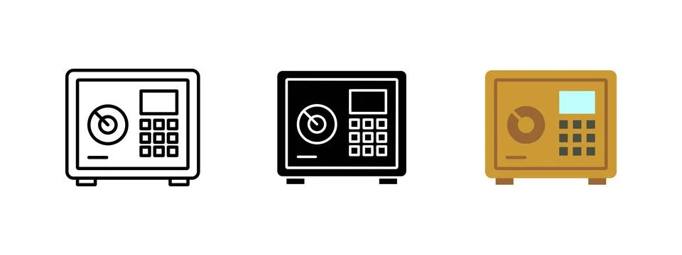 Vault safe icon. Security and protection symbol. Financial safety vector il.. Stock Illustration