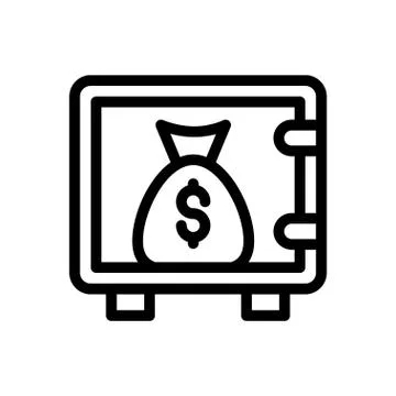 Vault thin line icon Ilustración de archivo