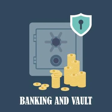 Vault vector illustration. Flat design Stock Illustration