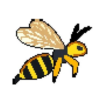 Vault wasp pixel art vector illustration Stock Illustration