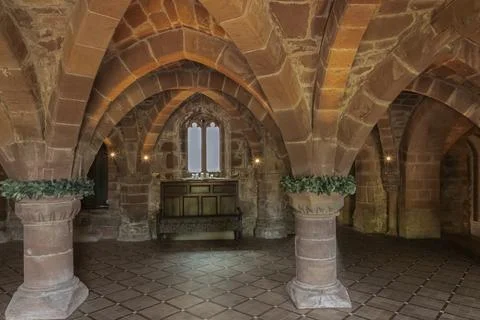 Vaulted ceiling of a monastic building Stock Photos