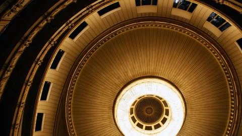 Vaulted ceiling of the opera of vienna Stock Photos