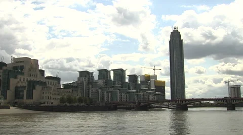 Vauxhall Tower Tracking Shot Stock Footage 43430142