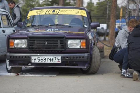 Vaz 2107 drift Stockfoto's