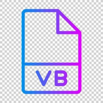 Vb document file type, customizable gradient icons for coding platforms. ve.. Stock Illustration