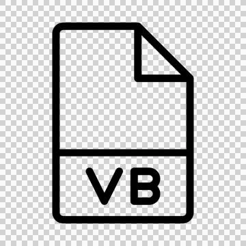 Vb file type icons. files and document format design icon symbol. Illustrazione stock