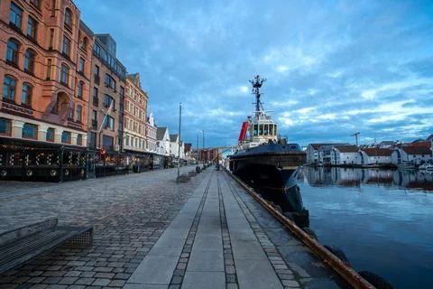 VB Florø at Indre Kai waterfront in Haugesund, Norway Stock Photos