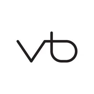 Vb initial letter vector logo icon Stock Illustration