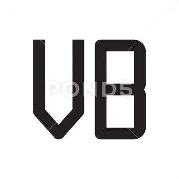 Vb initial letter vector logo icon イラスト素材