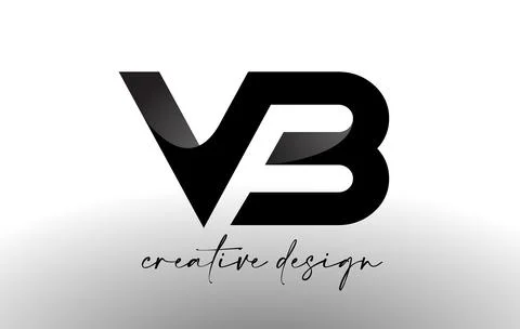 VB Letter Logo Design with Elegant Minimalist Look.VB Icon vector with creati Stock-Illustration