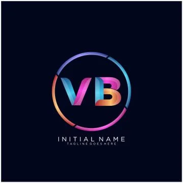 VB Letter logo icon design template elements Illustrazione stock