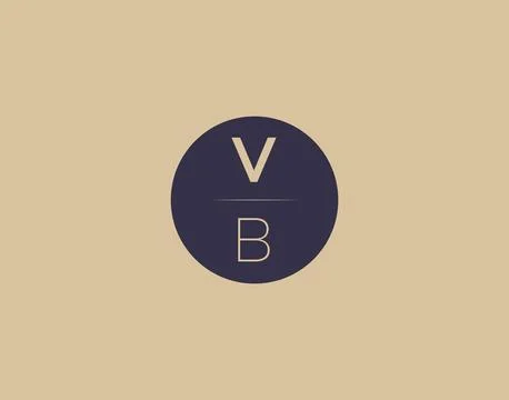 VB letter modern elegant logo design vector images Stock Illustration
