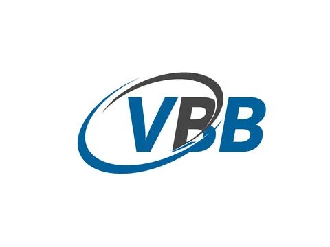 VBB letter creative modern elegant swoosh logo design Stock Illustration