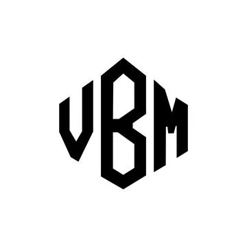 VBM letter logo design with polygon shape. VBM polygon and cube shape logo .. Stock Illustration